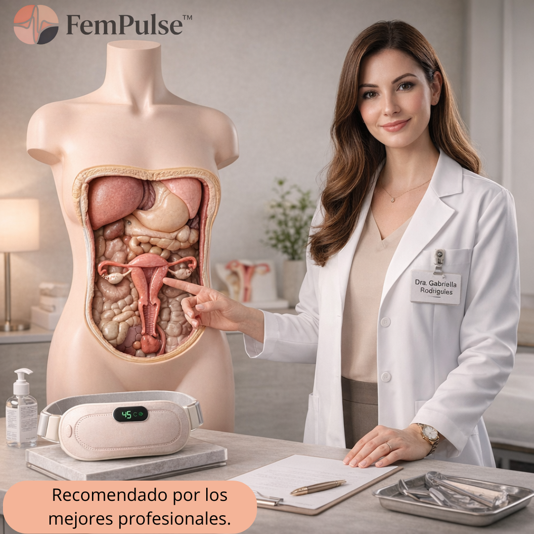 FemPulse - Masajeador Térmico [Alivio Inmediato de Cólicos Menstruales]