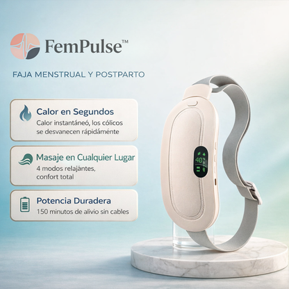 FemPulse - Masajeador Térmico [Alivio Inmediato de Cólicos Menstruales]